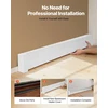 Šildymo plinto (baseboard) dangtelio profilis. ilgis 1831 mm. plienas. baltos spalvos