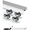 Slankiojančių durų furnitūros komplektas 1524 mm. aliuminio lydinys. 2 durims. iki 68 kg