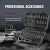 Smūginių galvučių komplektas 635 mm 55 vnt. SAE 5/32-9/16 col. ir metrinės 4-15 mm