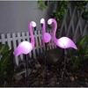 Sodo šviestuvai su saulės baterija Flamingai, 3 vnt.