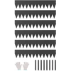 Sodo vejos bortelis iš plieno. sulankstomas. 6 vnt.. 1016 x 203 x 1.5 mm. juodas