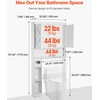 Spintelė virš WC 1713x815x195 mm su reguliuojama lentyna. balta