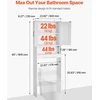 Spintelė virš WC 600 x 210 x 1651 mm. su dvivėrėmis durelėmis. keliamoji galia 30 kg. balta