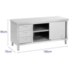 Stalas su spinta ir 3 stalčiais 180 x 70 x 85 cm