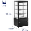 Stiklinė šaldymo vitrina 4 lygiai 78 L