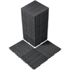 Sukabinamos terasos plytelės. 36 vnt.. 300x300x20 mm. tamsiai pilkos