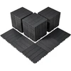 Sukabinamos terasos plytelės. 54 vnt.. 300x300x20 mm. tamsiai pilkos