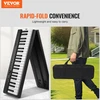 Sulankstoma 88 klavišų pianino klaviatūra. Bluetooth/MIDI. juoda