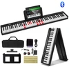 Sulankstoma 88 klavišų pianino klaviatūra. Bluetooth/MIDI. juoda