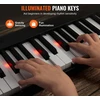 Sulankstoma 88 klavišų pianino klaviatūra. Bluetooth/MIDI. juoda