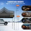Sulankstoma pavėsinė su šoninėmis sienelėmis 3x3 m reguliuojamas aukštis su ratukų krepšiu juoda