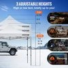 Sulankstoma pavėsinė su šoninėmis sienelėmis 3x3 m reguliuojamas aukštis su ratukų krepšiu balta