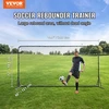 Sulankstomas futbolo atšokimo tinklas. 12x6 pėdų. geležinis vamzdis. PE tinklas. su krepšiu