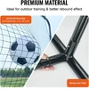 Sulankstomas futbolo atšokimo tinklas. 12x6 pėdų. geležinis vamzdis. PE tinklas. su krepšiu