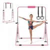 Sulankstomas gimnastikos skersinis vaikams iki 63.5kg reguliuojamas aukštis rožinis
