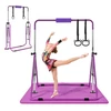 Sulankstomas gimnastikos skersinis vaikams iki 63.5kg su kilimėliu violetinis