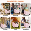 Sulankstomas laiptinis vežimėlis su ratukais. 65 l. rožinis