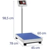Svarstyklės Platforminė svarstyklė 300 kg / 50 g 45x60 cm Led ekranas