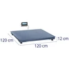 Svarstyklės Platforminės svarstyklės su LCD ekranu 120 x 120 cm 3000 kg
