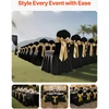 Tampraus poliesterio ir spandekso kėdžių užvalkalai su plokščiu priekiu. 30 vnt.. juodi