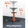 Teleskopinis hidraulinis transmisijos keltuvas 600 kg su pedalu 360° ratuku aukštis 81-170 cm