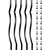 Terasos baliustrada. 51 vnt. metalinių virbų. laiptų baliustrada. 82 x 2.5 cm. su varžtais