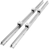 Tiesiaeigių kreipiančiųjų komplektas SBR20 2 vnt. 1200mm 4 guoliai