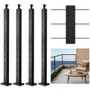 Turėklų rinkinys balkono tvorelei. 4 vnt.. 914x108x68 mm. nerūdijančio plieno. juodos spalvos