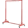 TV staliukas Automobilio kėbulo dažymo stovas. aukštis 1.5-2.1 m. 8 kabliai. 4 ratukai. raudonas