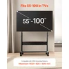 TV vežimėlis su ratukais 1397-2540 mm ekranams. reguliuojamo aukščio. keliamoji galia iki 93 kg