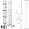 Universalios sulankstomos teleskopinės kopėčios. A formos. aukštis 4.7m. apkrova 149.7kg