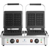 Vaflinė Dviguba stačiakampė gofrų keptuvė 4 belgiškiems vafliams. 2 x 2000 W
