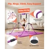 Vaikiška gimnastikos skersinė su kilimėliu. apkrova 63.5kg. sulankstoma. violetinė