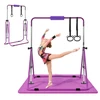 Vaikiška gimnastikos skersinė su kilimėliu. apkrova 63.5kg. sulankstoma. violetinė