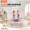 Vaikiškas batutas 1470 x 1540 mm. vidaus ir lauko batutas su apsauginiu tinklu. rožinės spalvos