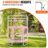 Vaikiškas batutas 1470 x 1540 mm. vidaus ir lauko batutas su apsauginiu tinklu. rožinės spalvos