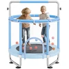 Vaikiškas batutas 1470 x 1540 mm. vidui ir lauke. su apsauginiu tinklu ir krepšinio lanku. mėlynos spalvos