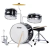 Vaikiškas mušamųjų instrumentų komplektas. 3 dalys. juodas. 355.6 mm