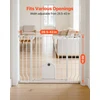 Vaikų saugos vartai su kačių dureliu, plotis 75-111 cm, balti