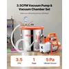 Vakuuminio siurblio rinkinys 110 l/min. degazavimo kamera 11.36 l. grūdinto stiklo dangtis