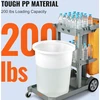 Valymo vežimėlis. 3 lentynų. su šiukšlių maišu. PVC ratukai. iki 90.7kg