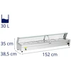 Vandens šildytuvas 2200W 30L + 5x GN1/2 indai nerūdijantis plienas
