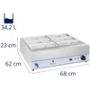 Vandens šildytuvas su kranu 6 x GN 1/3 2000W 230V. nerūdijantis plienas