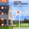 Vėjo generatorius 500 W. 12 V turbina. 5 mentės. reguliuojama kryptis