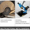 Vertikalus metalo juostinis pjūklas 1000W pjovimo kampas 0°-45° staliniai