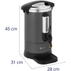 Virimo aparatas Pilkas kavos ir arbatos virimo aparatas su kraneliu ir padėklu 6 l 950 W juodas