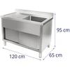 Virtuvės plautuvė su spintele 120 cm