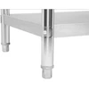 Virtuvinis darbo stalas Royal Catering RCAT-180/60-S, sidabrinis
