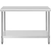 Virtuvinis stalas su apatine lentyna 120x70 cm
