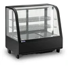 Vitrininis šaldytuvas Šaldymo vitrina su 3 lygiais, 100 l, juoda/stiklinė